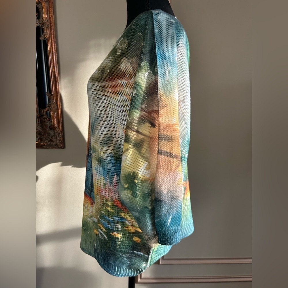 Oversized Wearable Art Graphic Knit Sweater Pullover Dopamine Artcore 2X - Picture 3 of 5
